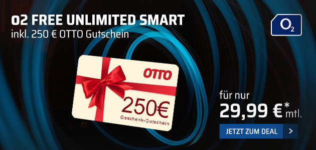 o2 Free unlimited Smart inkl. 250€ OTTO-Gutschein
