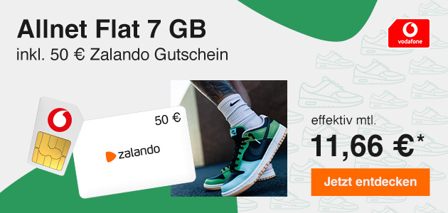 Allnet Flat 7 GB inkl. 50€ Zalando Gutschein