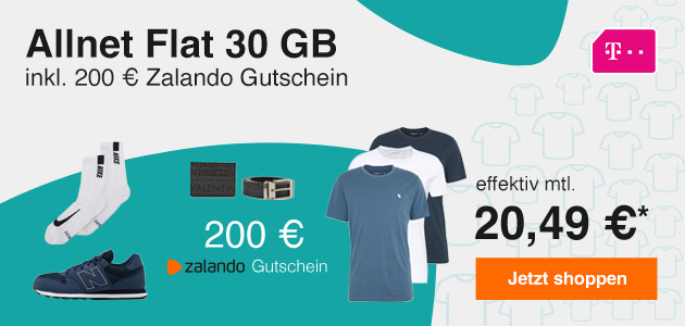 Allnet Flat 30 GB inkl. 200€ Zalando Gutschein
