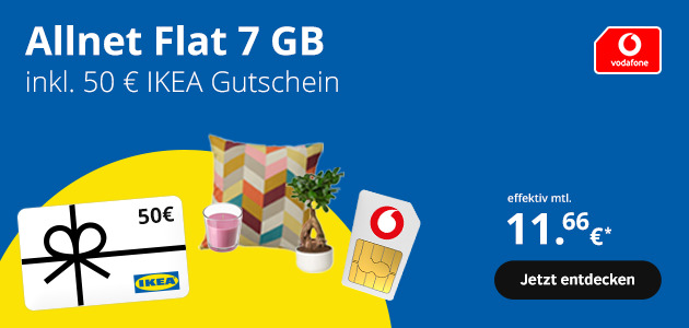 Allnet Flat 7 GB inkl. 50€ IKEA Gutschein