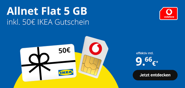 Allnet Flat 5 GB inkl. 50€ IKEA Gutschein