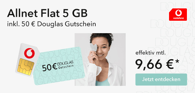 Allnet Flat 5 GB inkl. 50€ Douglas Gutschein