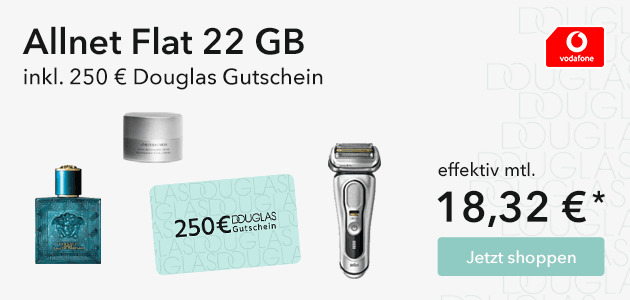 Allnet Flat 22 GB inkl. 250€ Douglas Gutschein