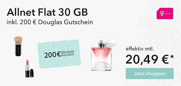 Allnet Flat 30 GB inkl. 200€ Douglas Gutschein