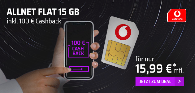 Allnet Flat 15 GB inkl. 100€ Cashback