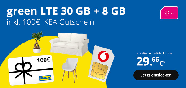 Allnet Flat 30 GB +8 GB inkl. 100€ IKEA Gutschein
