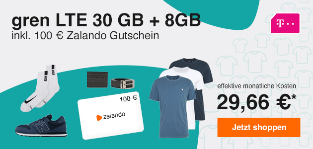 Allnet Flat 30+8 GB inkl. 100€ Zalando Gutschein