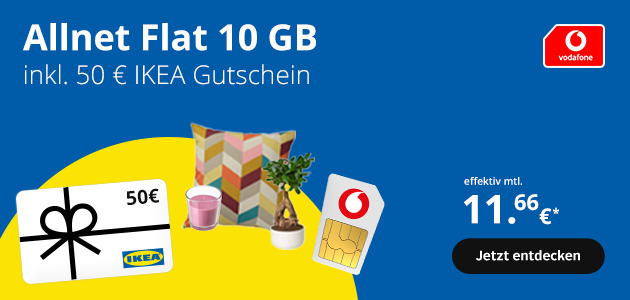 Allnet Flat 10 GB inkl. 50€ IKEA Gutschein