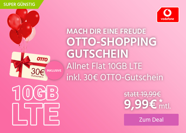 10 GB Allnet Flat inklusive 30€ Otto Gutschein
