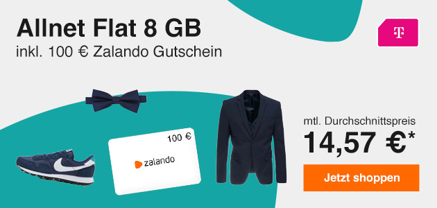 Allnet Flat 8 GB inkl. 100€ Zalando Gutschein