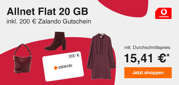 Allnet Flat 20 GB inkl. 200€ Zalando Gutschein