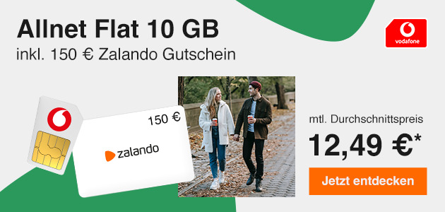 Allnet Flat 10 GB inkl. 150€ Zalando Gutschein