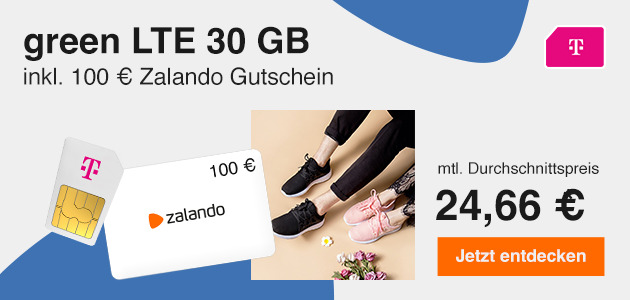 green LTE 30 GB inkl. 100€ Zalando Gutschein