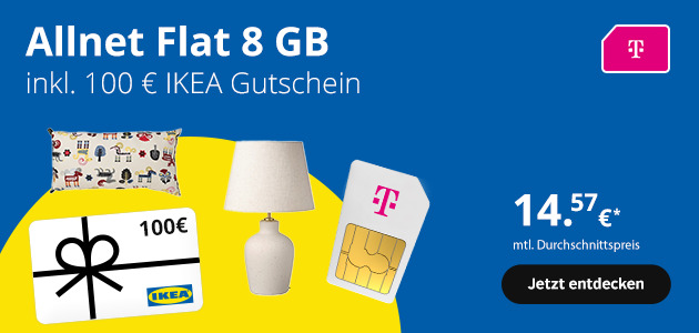 Allnet Flat 8 GB inkl. 100€ IKEA Gutschein