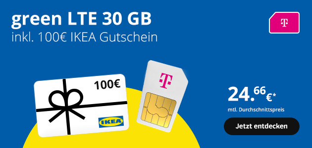 green LTE 30 GB inkl. 100€ IKEA Gutschein