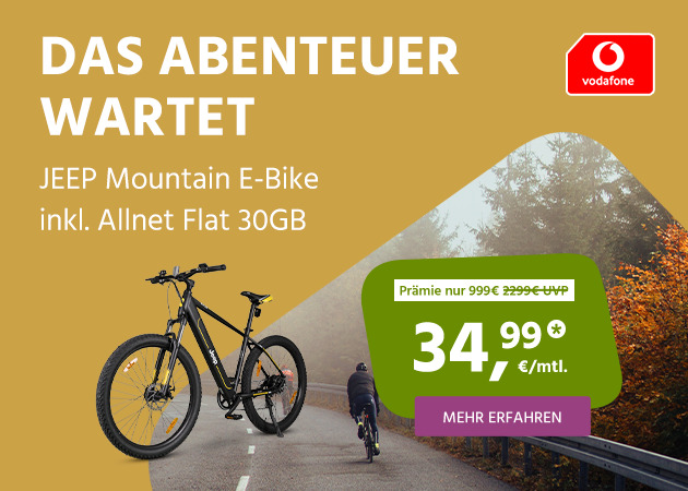 Allnet Flat 30 GB inklusive JEEP E-Bike