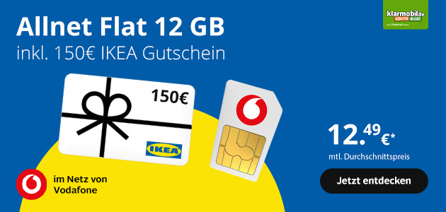 Allnet Flat 12 GB inkl. 150€ IKEA Gutschein