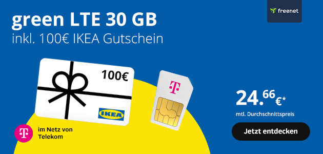 green LTE 30 GB inkl. 100€ IKEA Gutschein