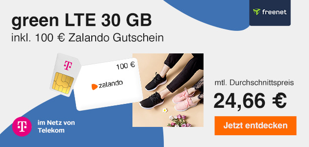 green LTE 30 GB inkl. 100€ Zalando Gutschein