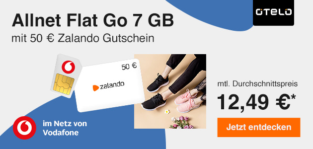Otelo Allnet Flat 7GB mit 50€ Gutschein