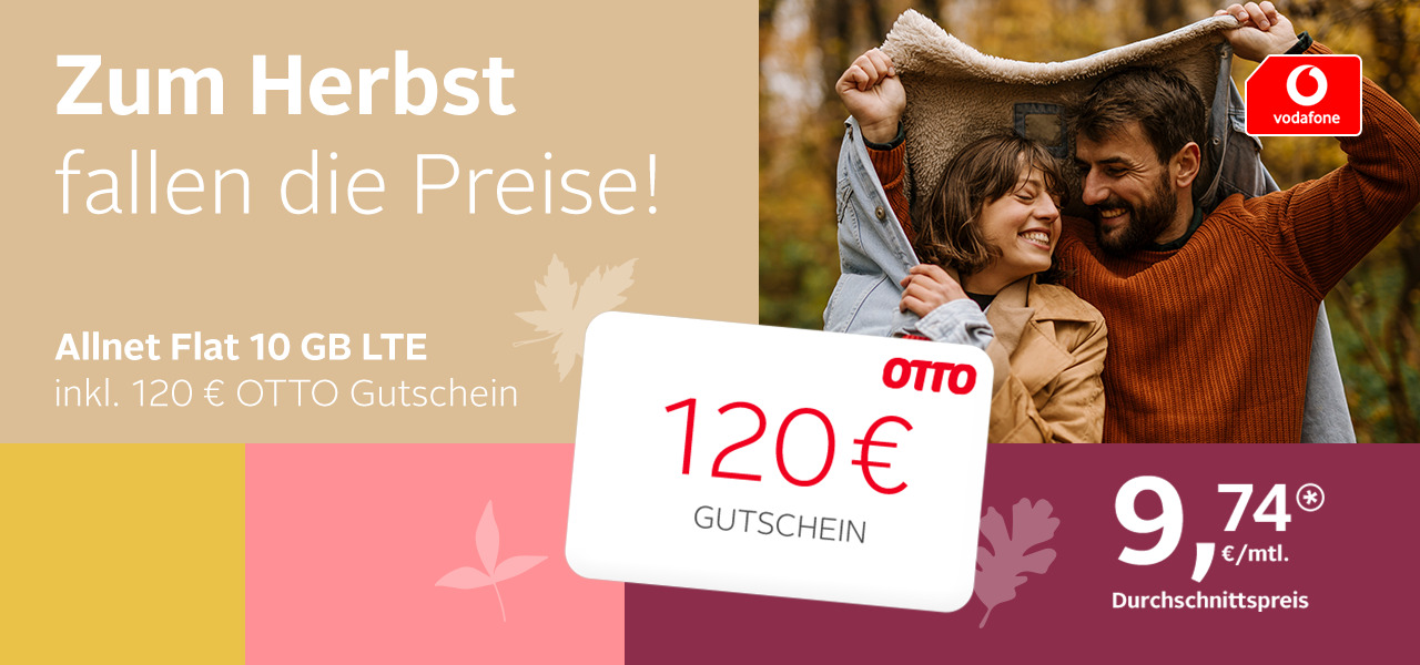 Allnet Flat 10 GB inkl. 120€ OTTO-Gutschein