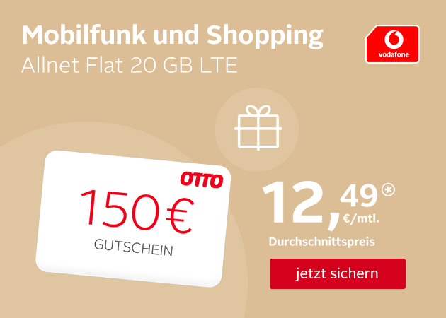 Allnet Flat 20 GB inkl. 150 Euro Gutschein
